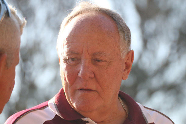 GDFL president Neville Whitley arrives at last week's AFL Barwon restructure meeting. Picture: AL PACKER