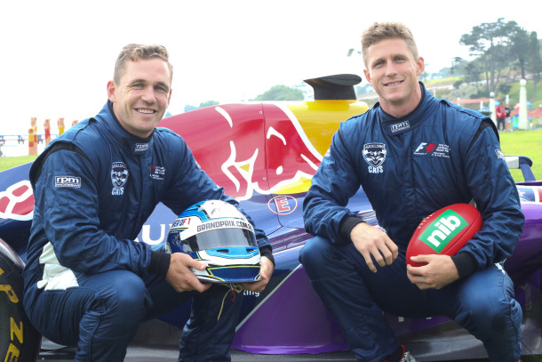Joel (left) and Scott Selwood have been named ambassadors for the Australian Grand Prix. Picture: AL PACKER