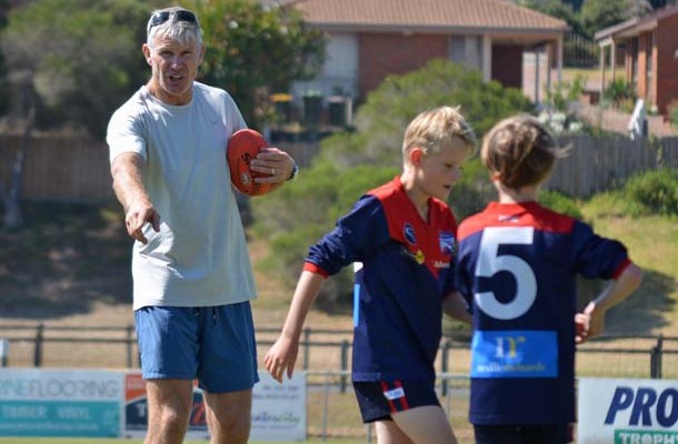 St Kilda great Danny Frawley has been named Portarlington's Junior No.1 ticket holder. Picture: PORTARLINGTON FOOTBALL CLUB