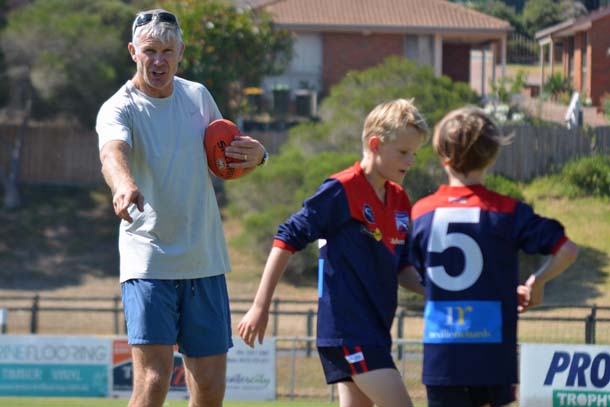 St Kilda great Danny Frawley has been named Portarlington's Junior No.1 ticket holder. Picture: PORTARLINGTON FOOTBALL CLUB